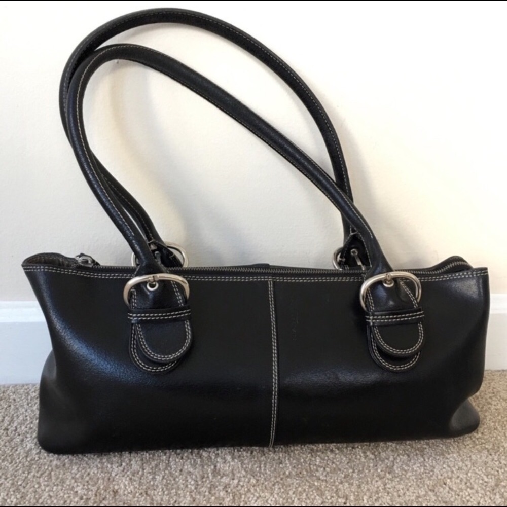 Nannini black leather hand bag